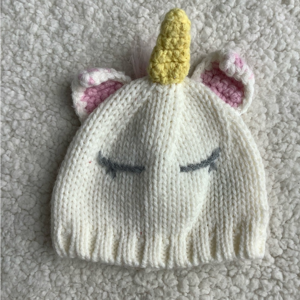 Unicorn Knit Style Infant Hat